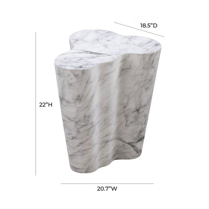 American Home Furniture | TOV Furniture - Slab Marble Tall Side Table