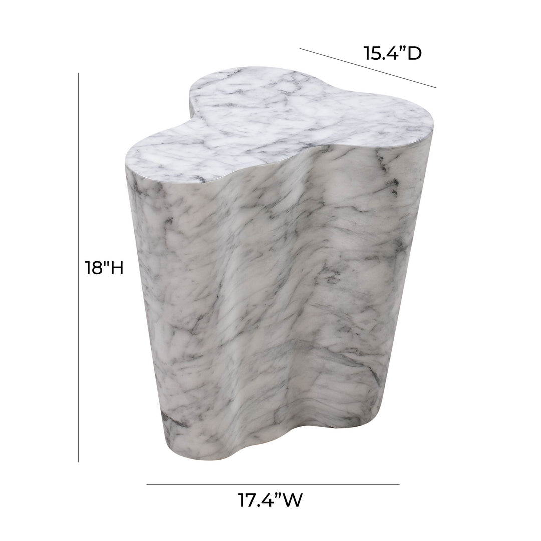 American Home Furniture | TOV Furniture - Slab Marble Short Side Table