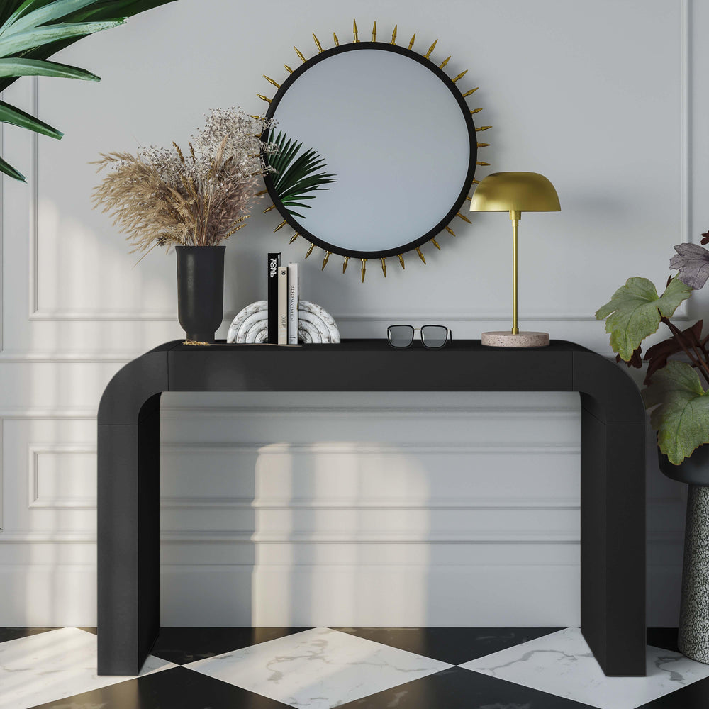 American Home Furniture | TOV Furniture - Hump Black Console Table