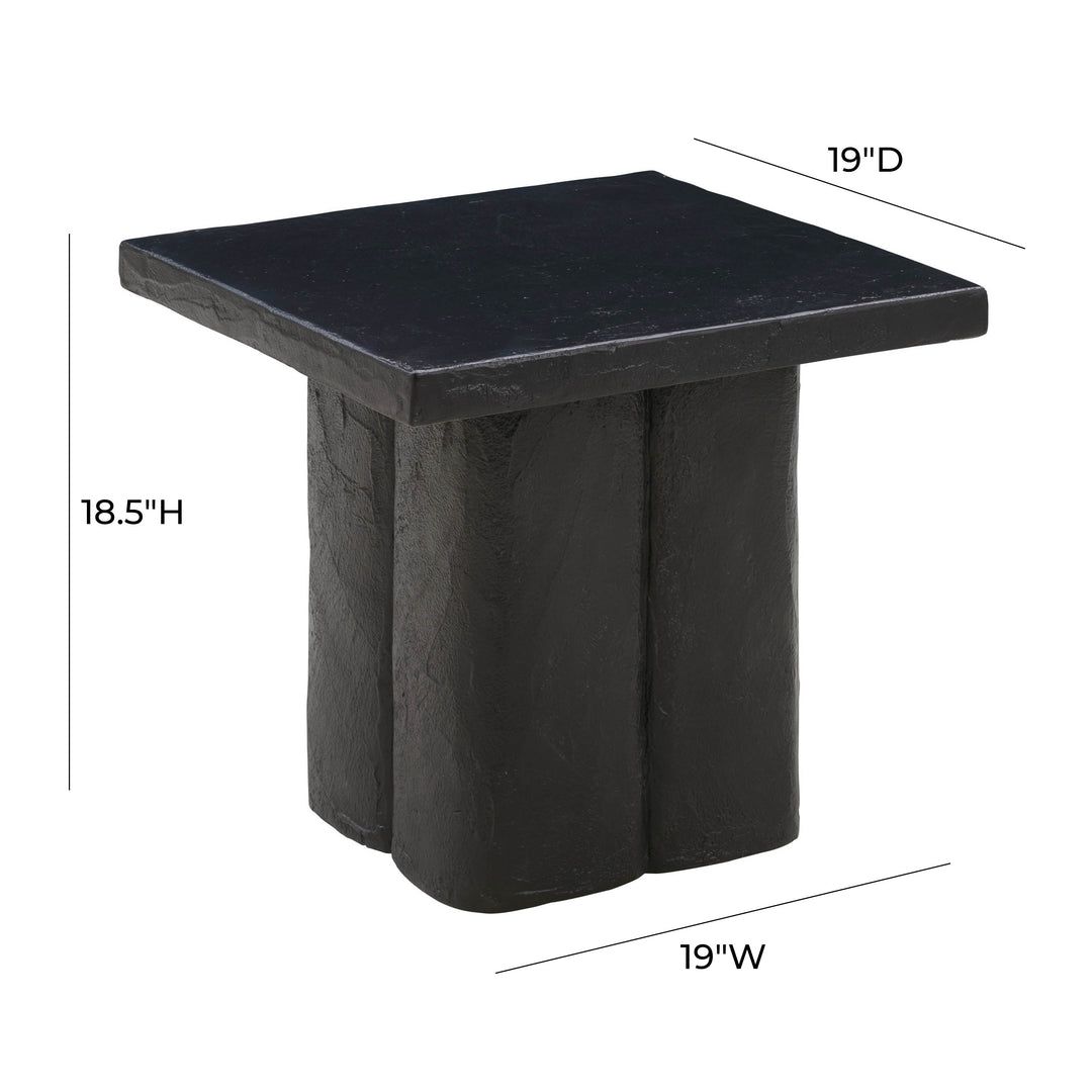 American Home Furniture | TOV Furniture - Kayla Black Concrete Side Table