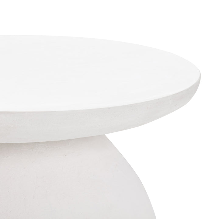 American Home Furniture | TOV Furniture - Aloe White Concrete Side Table