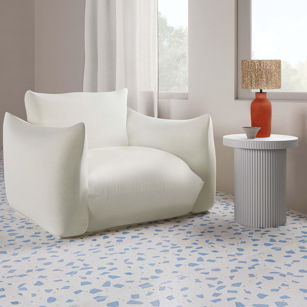 American Home Furniture | TOV Furniture - Darcy White Concrete Side Table