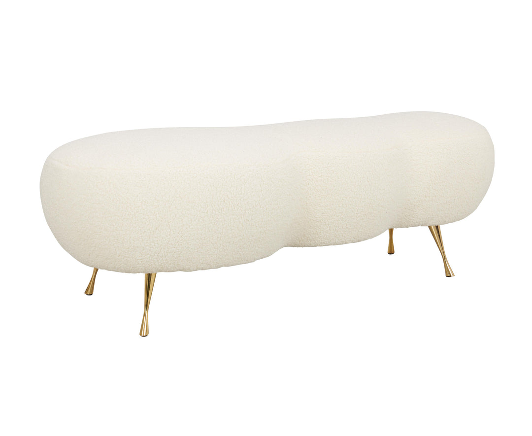 American Home Furniture | TOV Furniture - Welsh Faux Shearling Bench