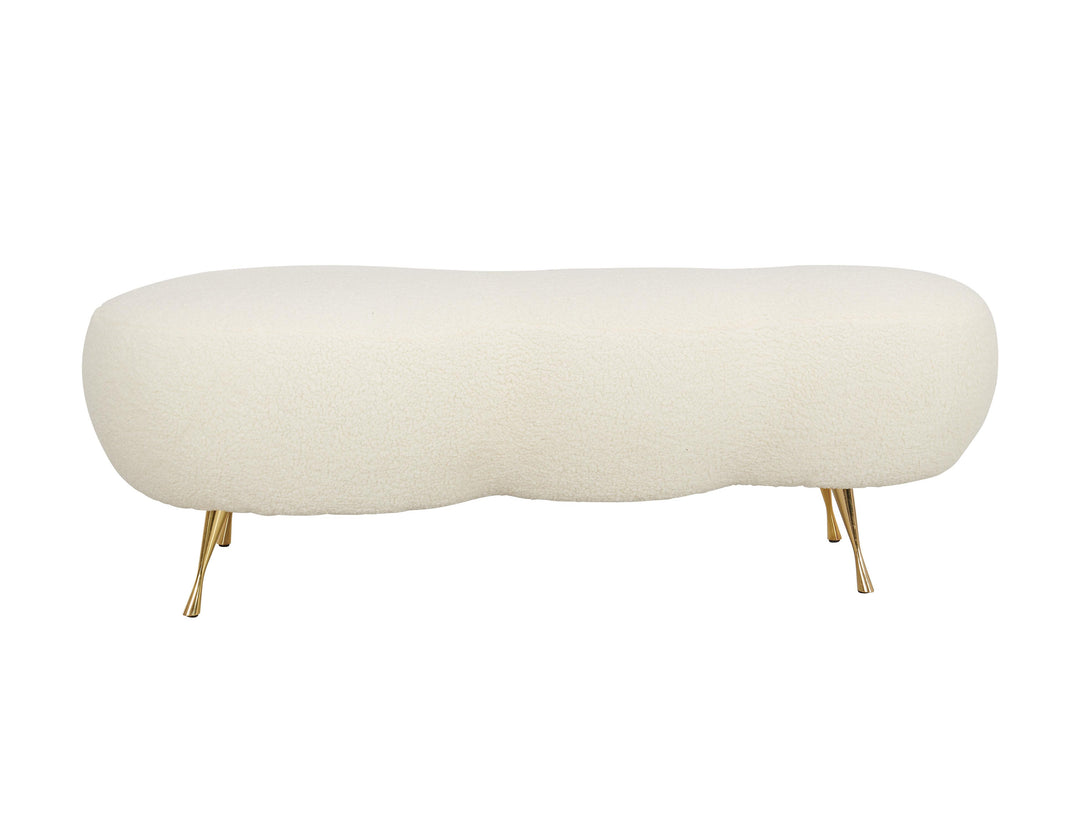 American Home Furniture | TOV Furniture - Welsh Faux Shearling Bench
