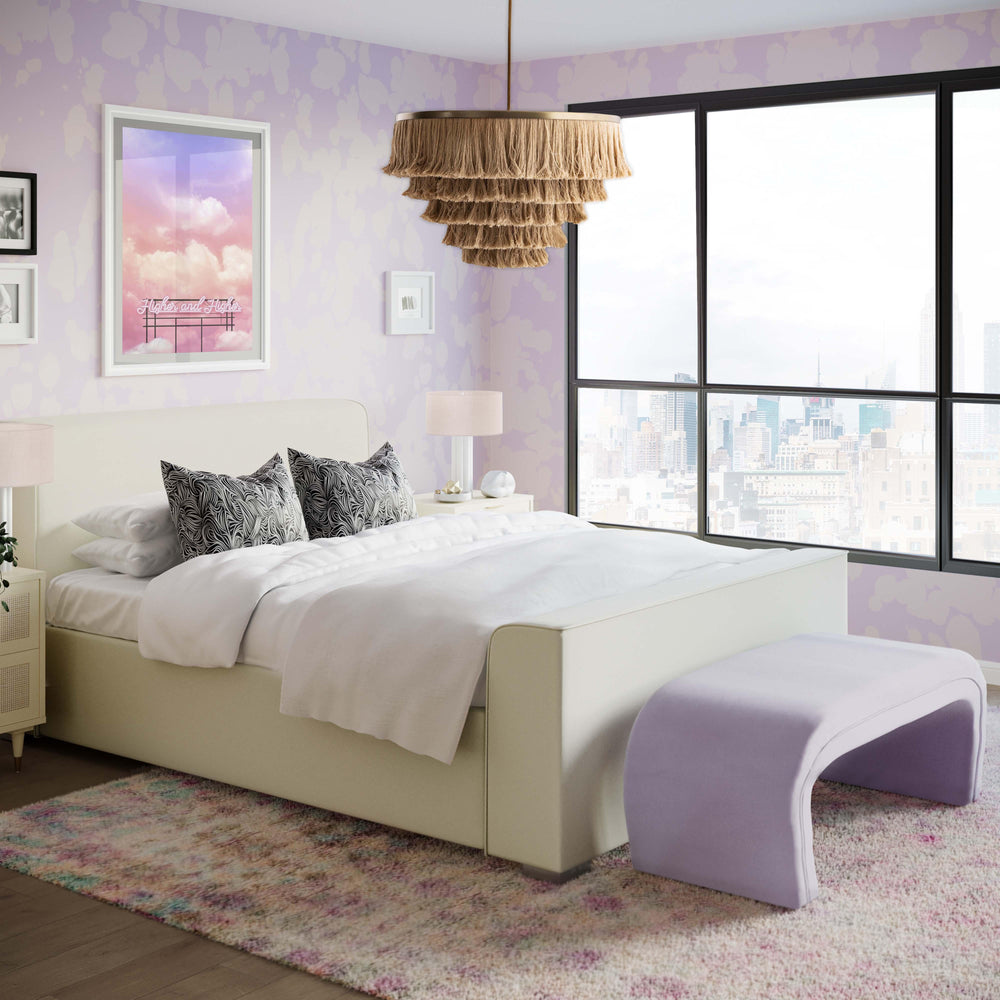 American Home Furniture | TOV Furniture - Kenya Lavender Velvet Bench