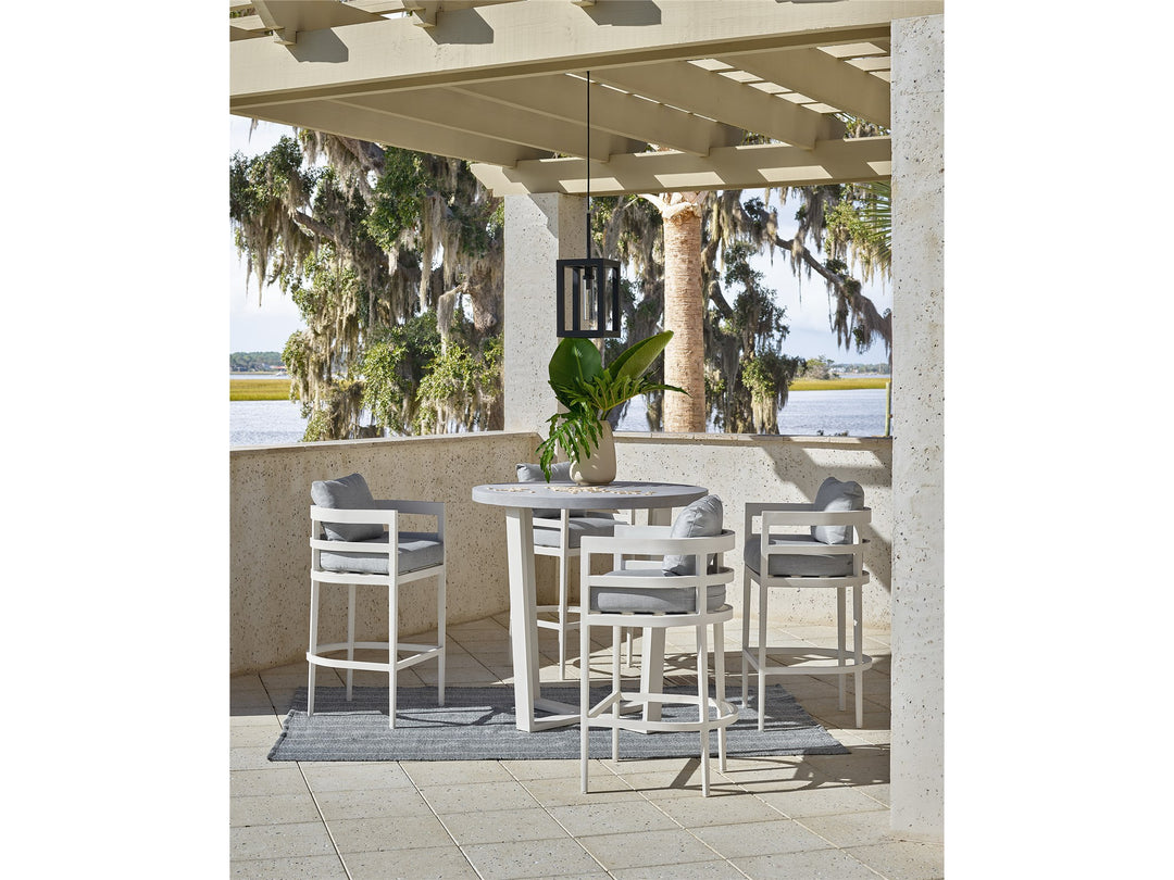 Outdoor South Beach Barrel Back Bar Chair - AmericanHomeFurniture