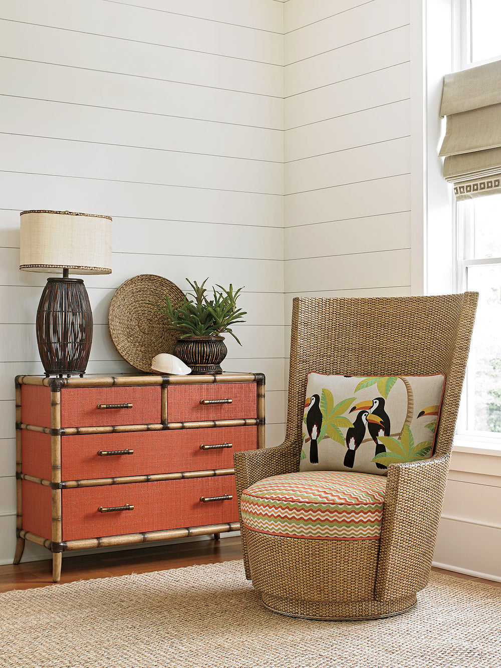 American Home Furniture | Tommy Bahama Home  - Twin Palms Red Coral Chest
