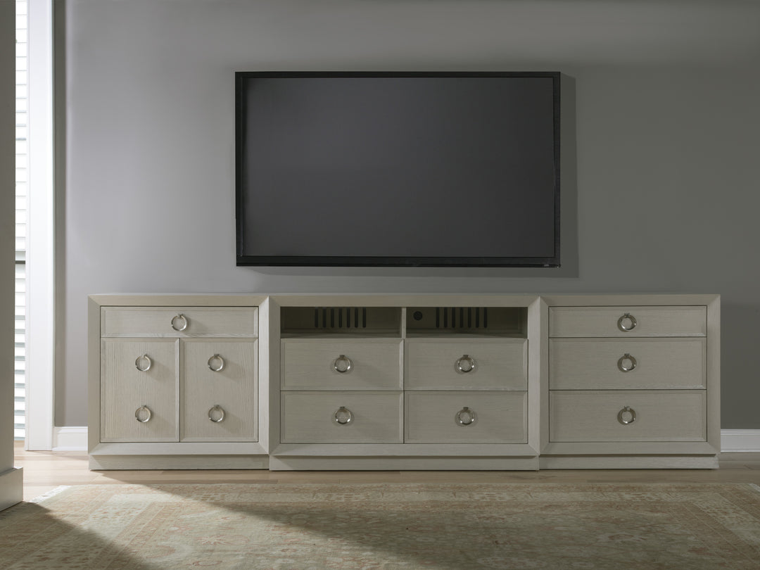 American Home Furniture | Artistica Home  - Signature Designs Zeitgeist White Media Console