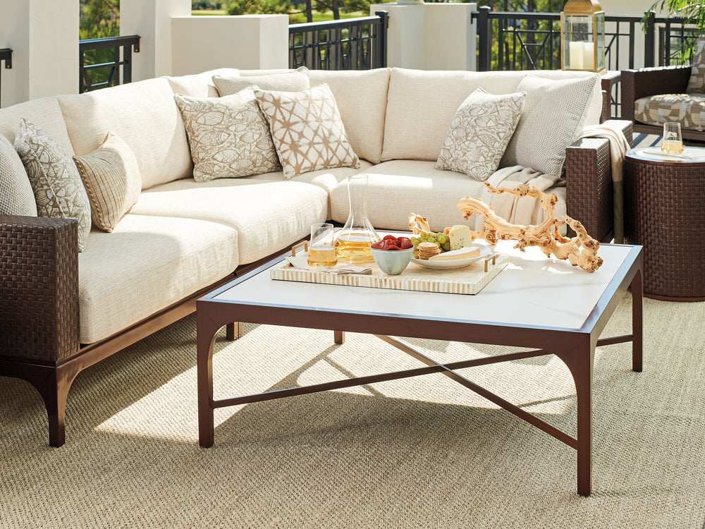 American Home Furniture | Tommy Bahama Outdoor  - Abaco Square Cocktail Table