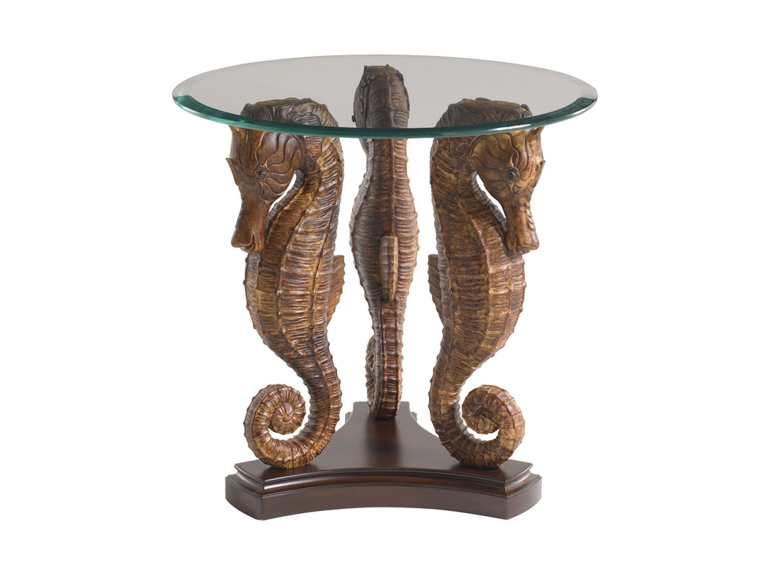 American Home Furniture | Tommy Bahama Home  - Royal Kahala Sea Horse Lamp Table