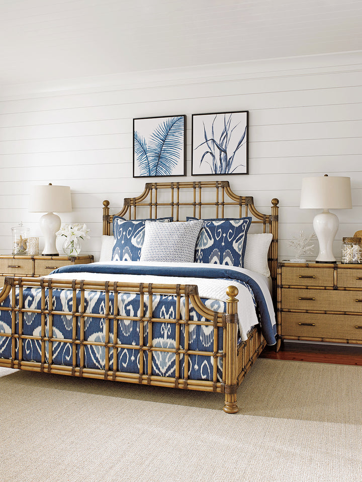 American Home Furniture | Tommy Bahama Home - Twin Palms St. Kitts Rattan Bed