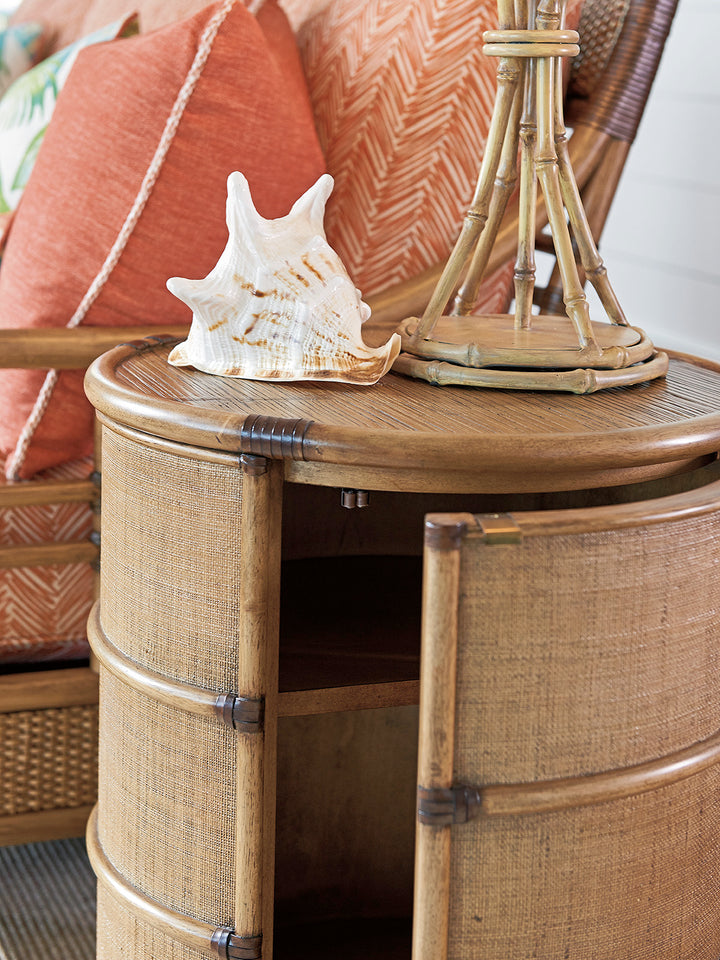 American Home Furniture | Tommy Bahama Home  - Twin Palms Cassada Drum Table
