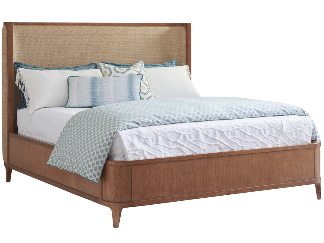 American Home Furniture | Tommy Bahama Home - Palm Desert Villa Park Upholstered Bed