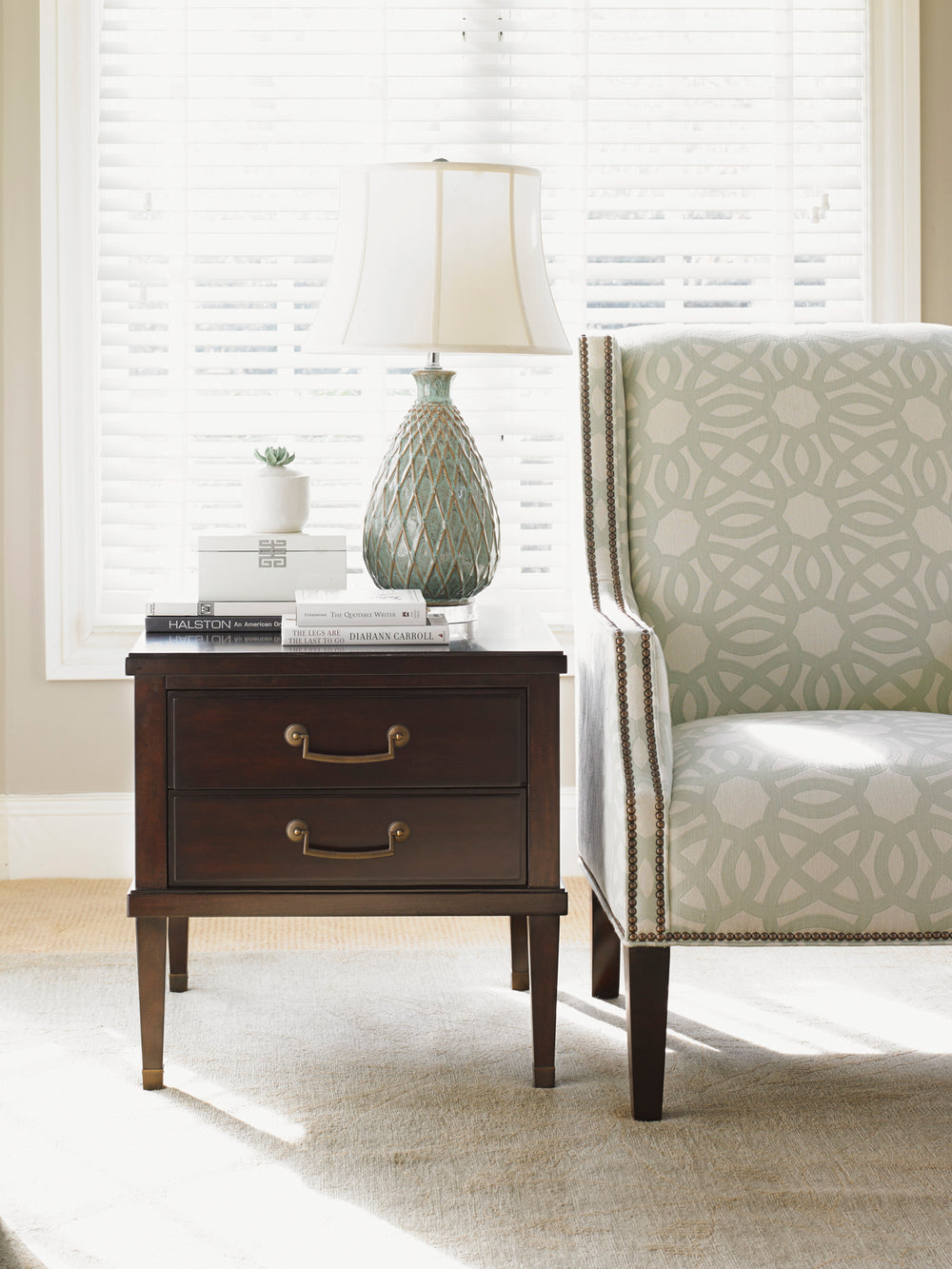 American Home Furniture | Lexington  - Kensington Place Chandler Drawer Lamp Table