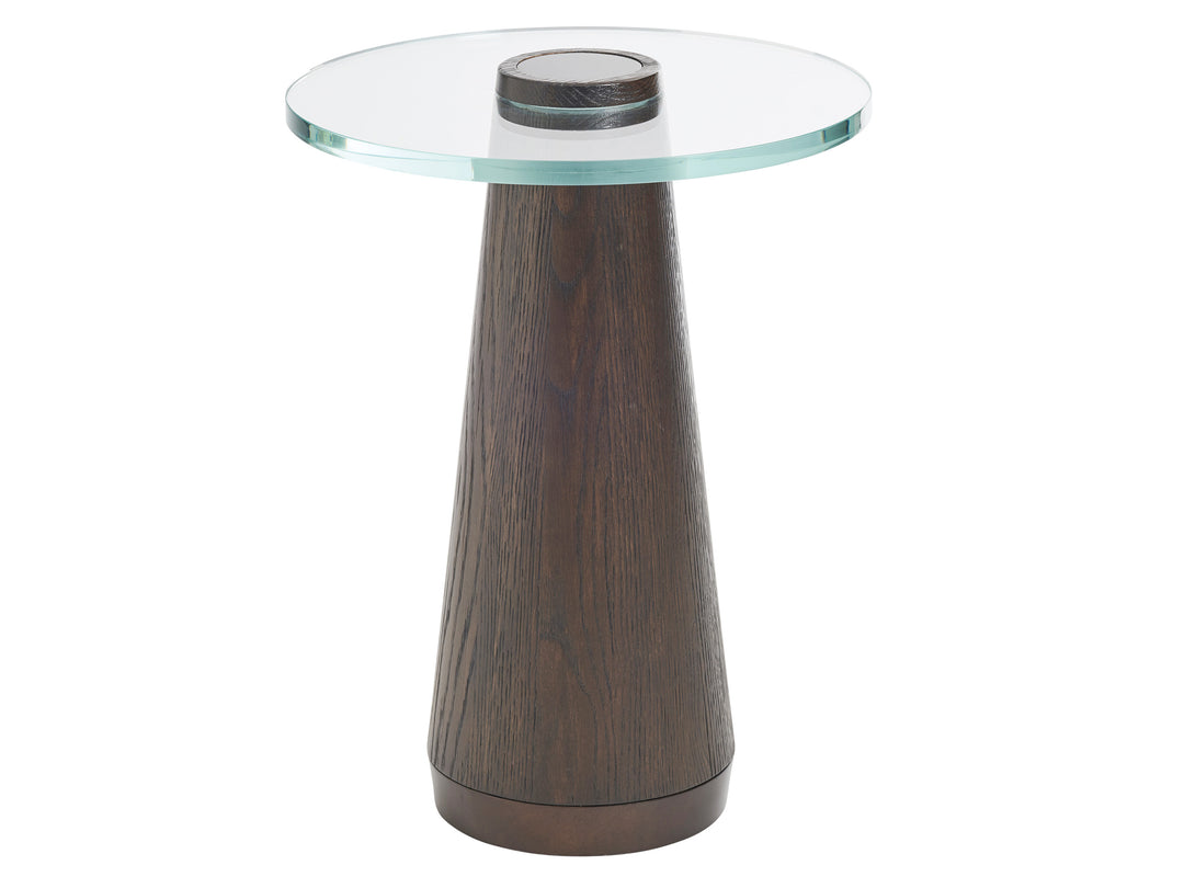 American Home Furniture | Barclay Butera  - Park City Apex Glass Top Accent Table