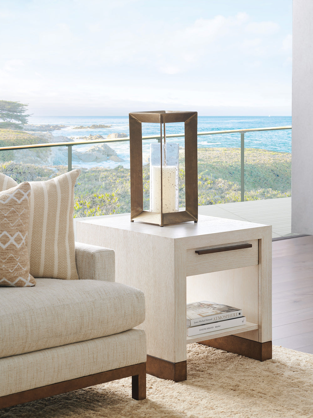 American Home Furniture | Barclay Butera  - Carmel Huckleberry Drawer End Table