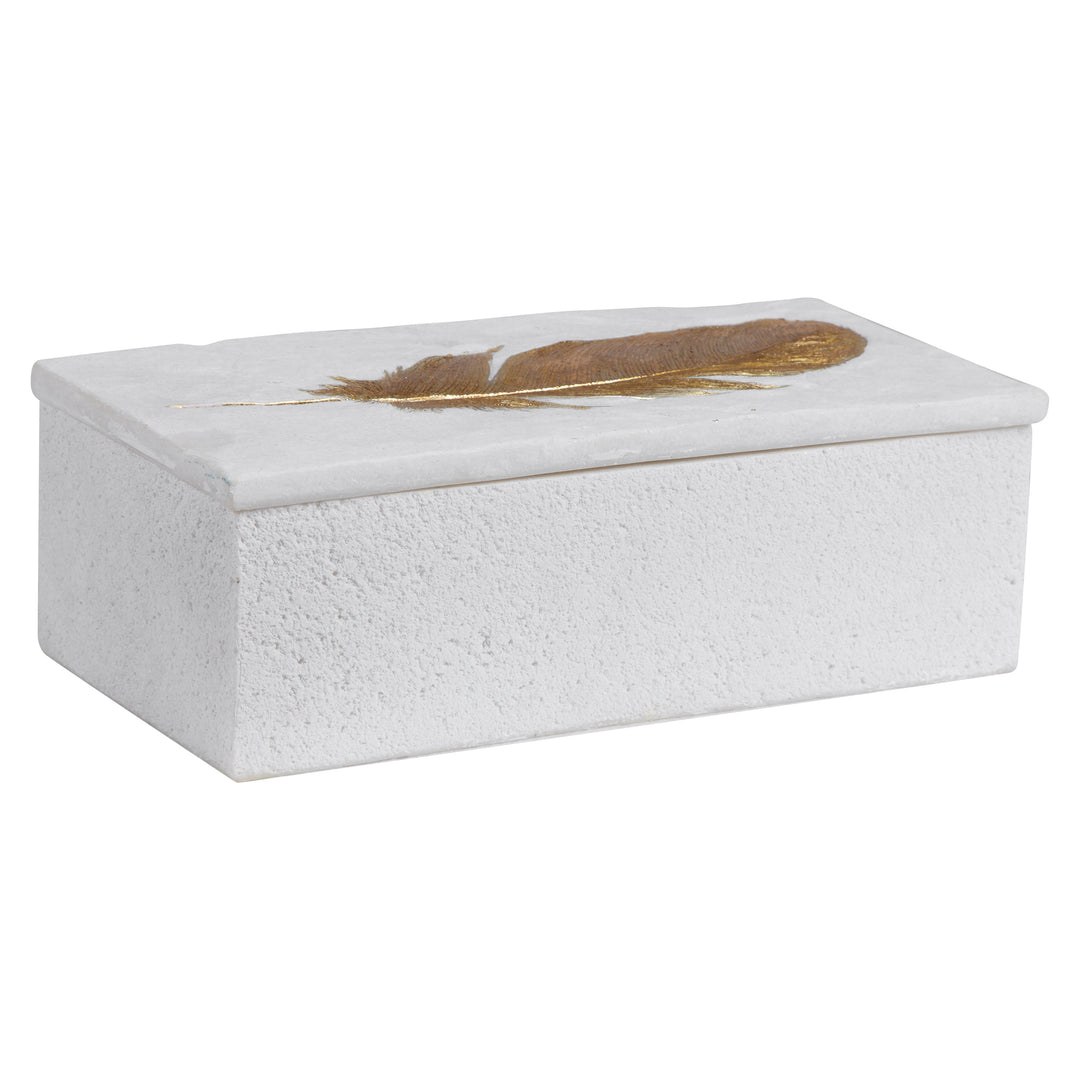 NEPHELE WHITE STONE BOX - AmericanHomeFurniture