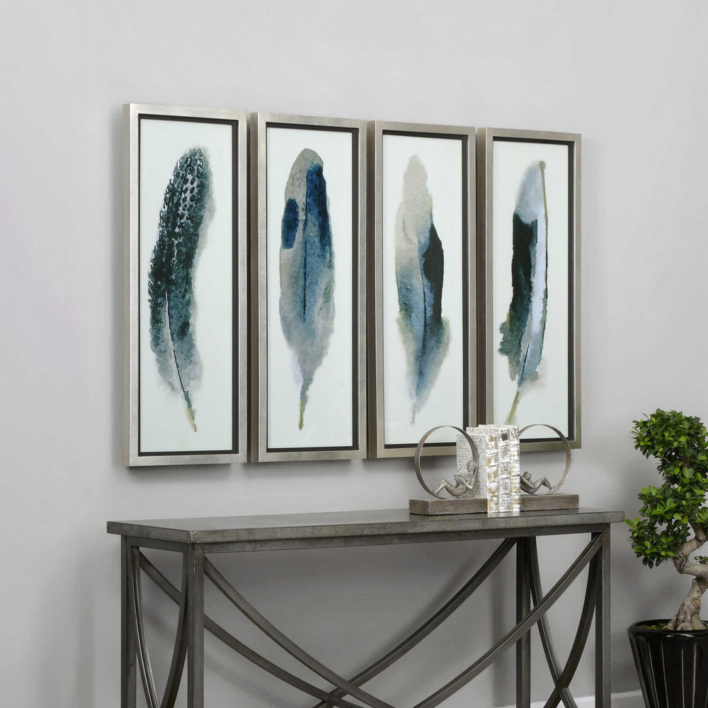 FEATHERED BEAUTY PRINTS, SET OF 4 - AmericanHomeFurniture