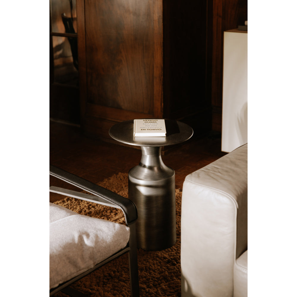 American Home Furniture | Moe's Home Collection - Rassa Polished Zinc Accent Table