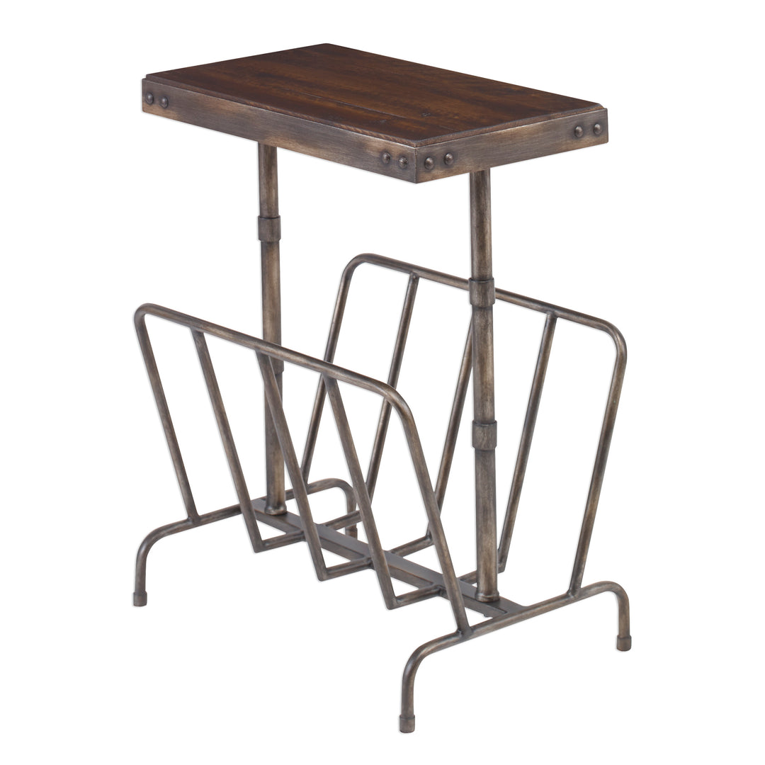 SONORA INDUSTRIAL MAGAZINE ACCENT TABLE - AmericanHomeFurniture