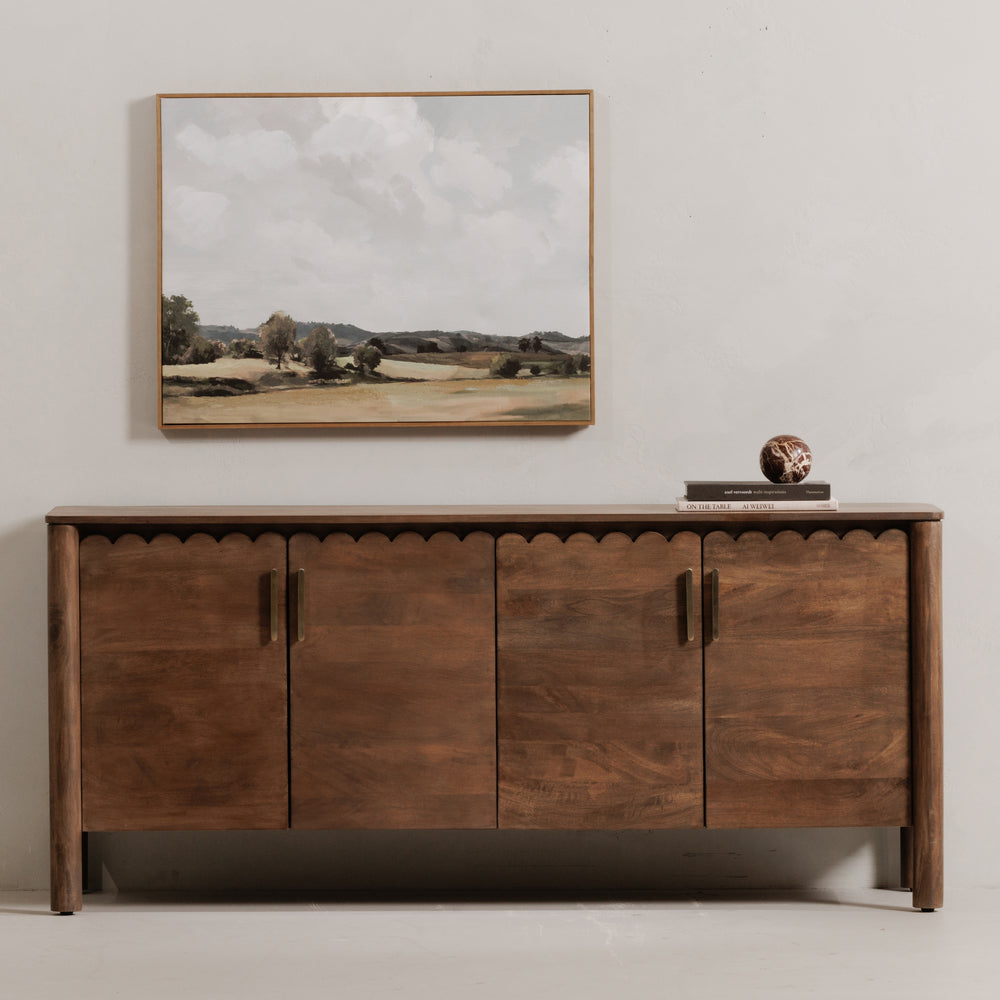 American Home Furniture | Moe's Home Collection - Wiley 4 Door Sideboard Vintage Brown