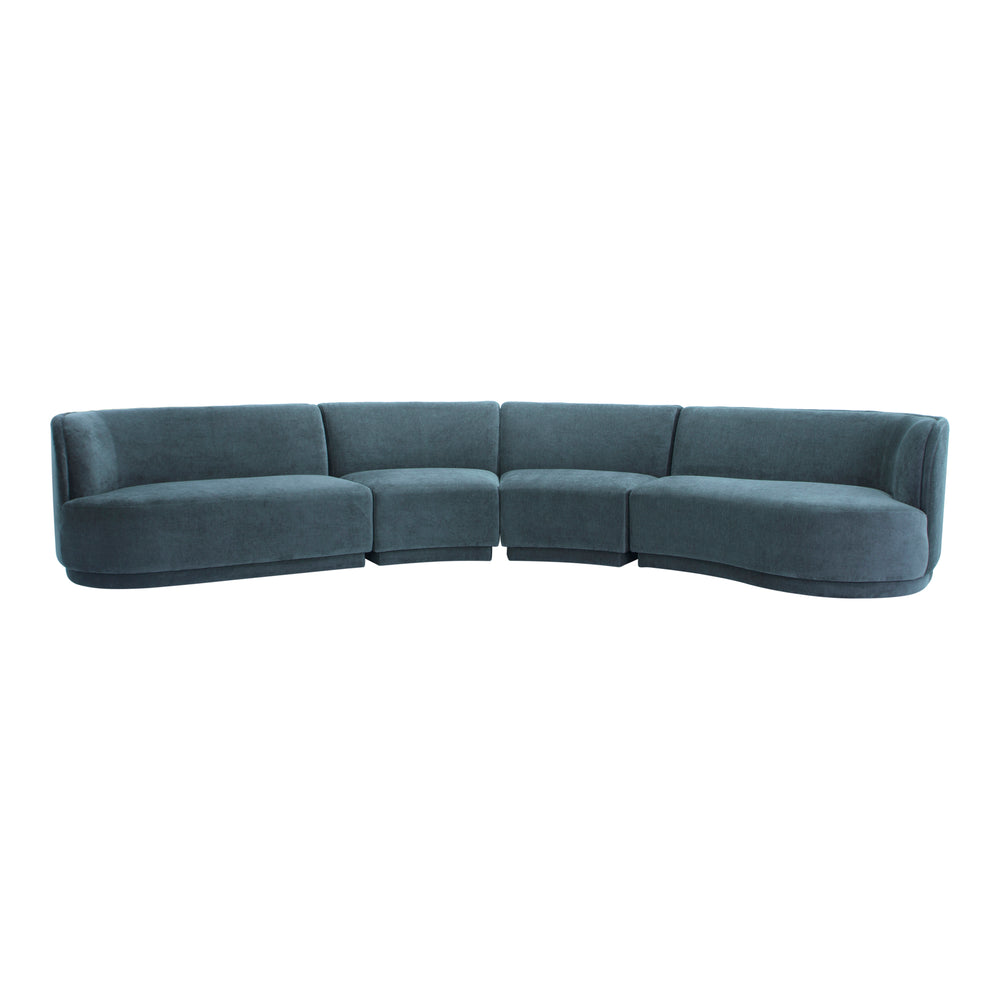 American Home Furniture | Moe's Home Collection - Yoon Eclipse Modular Sectional Chaise Right Nightshade Blue