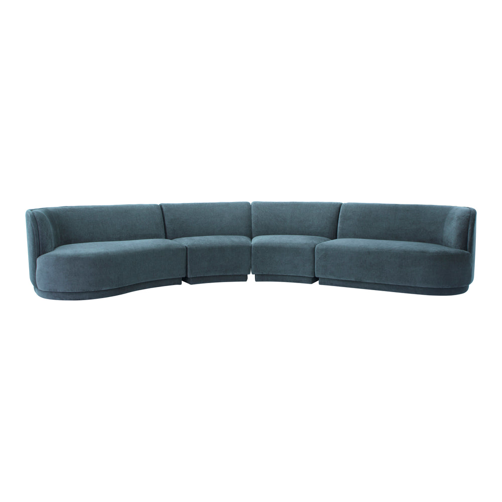 American Home Furniture | Moe's Home Collection - Yoon Eclipse Modular Sectional Chaise Left Nightshade Blue