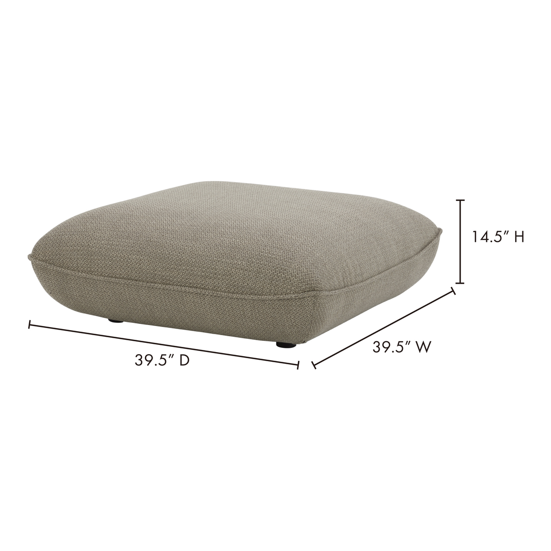 American Home Furniture | Moe's Home Collection - Zeppelin Ottoman Speckled Pumice