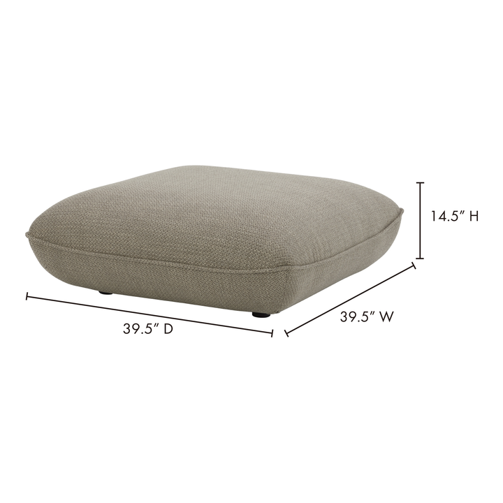 American Home Furniture | Moe's Home Collection - Zeppelin Ottoman Speckled Pumice