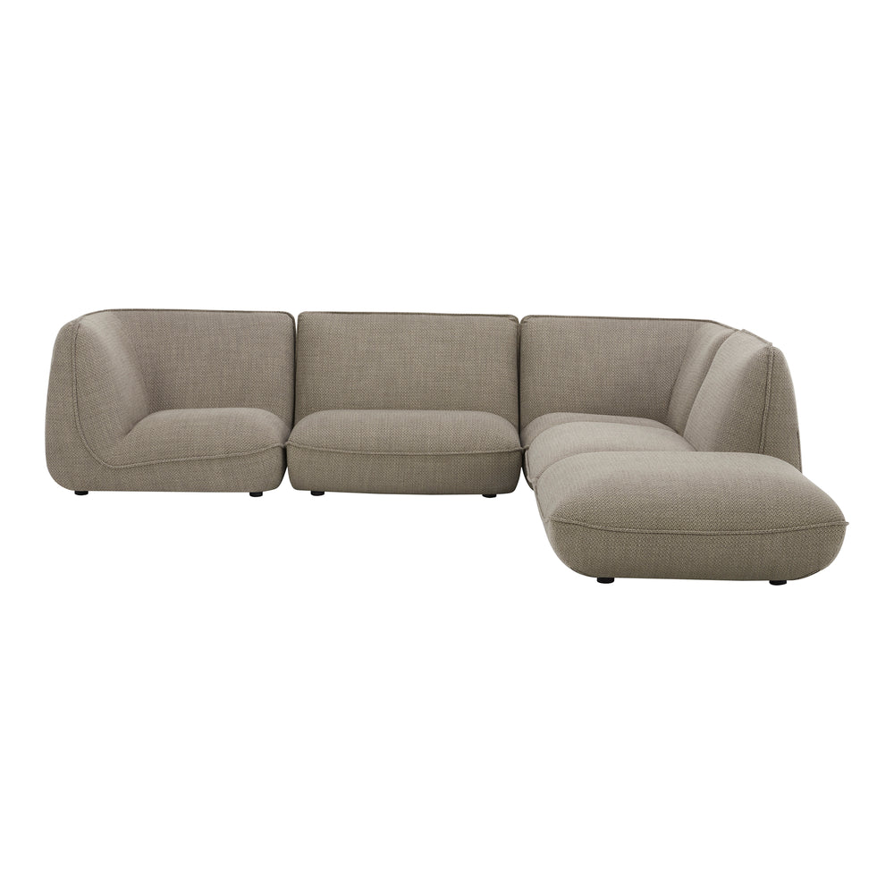 American Home Furniture | Moe's Home Collection - Zeppelin Lounge Modular Sectional Speckled Pumice