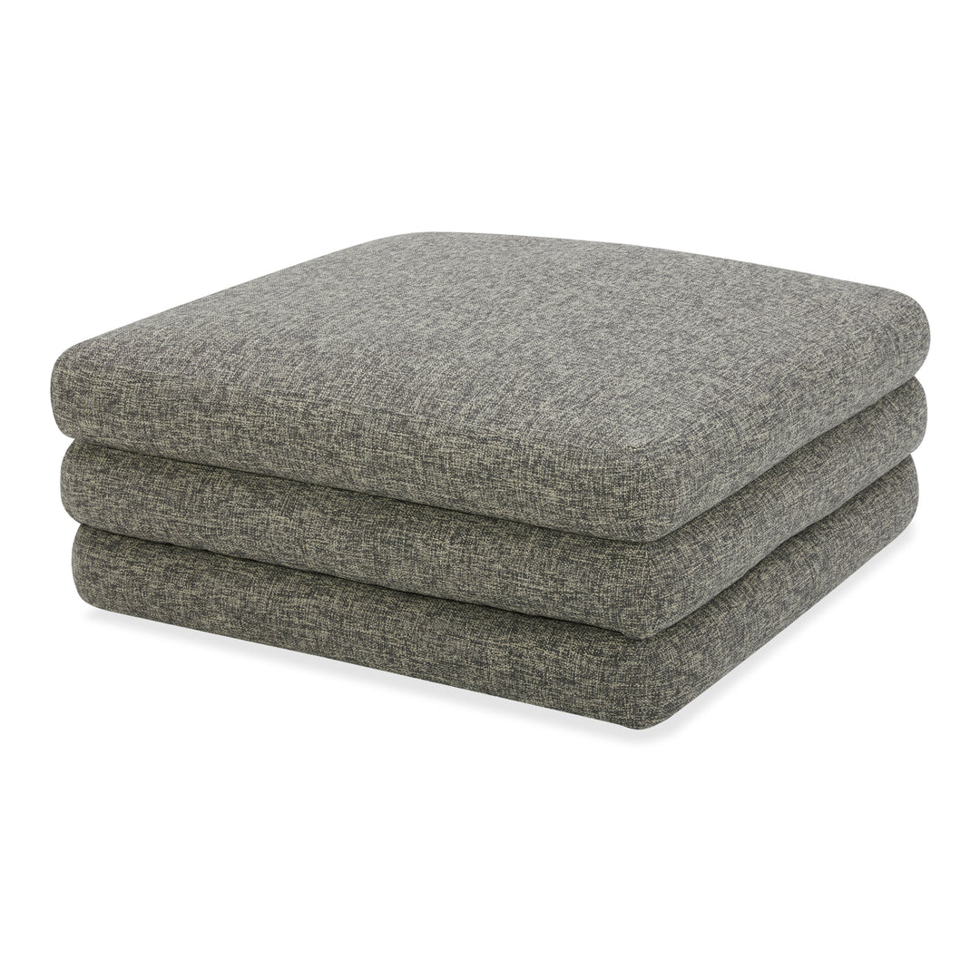 American Home Furniture | Moe's Home Collection - Lowtide Ottoman Stone Tweed