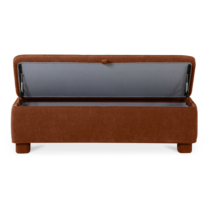 American Home Furniture | Moe's Home Collection - Ichigo Storage Bench Deep Orange