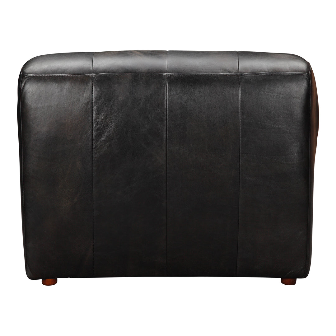 American Home Furniture | Moe's Home Collection - Ramsay Leather Slipper Chair Antique Black