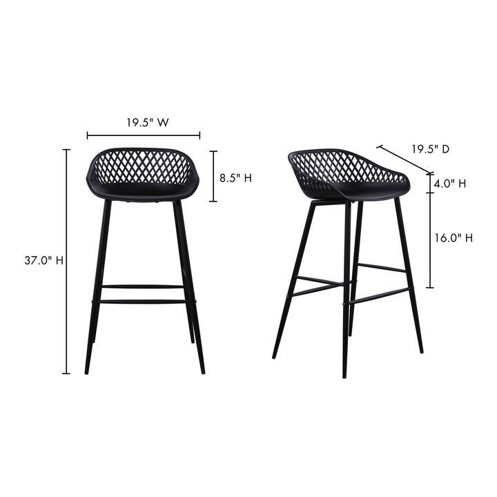 American Home Furniture | Moe's Home Collection - Piazza Outdoor Barstool Black-Set Of Two