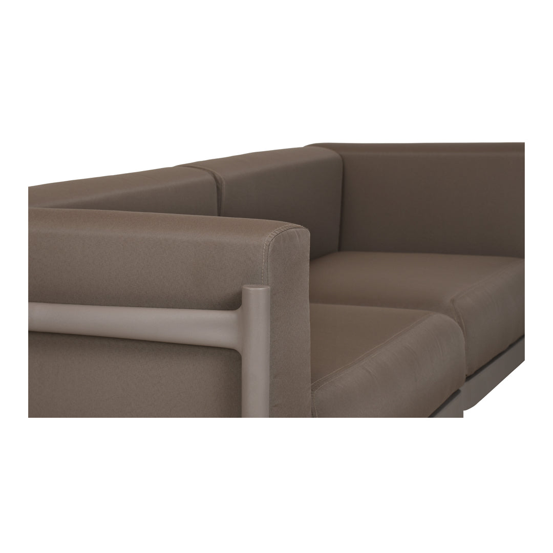 American Home Furniture | Moe's Home Collection - Suri Outdoor 3-Seat Sofa Taupe