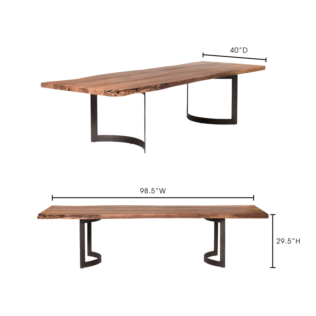 American Home Furniture | Moe's Home Collection - Bent Dining Table Small Smoked