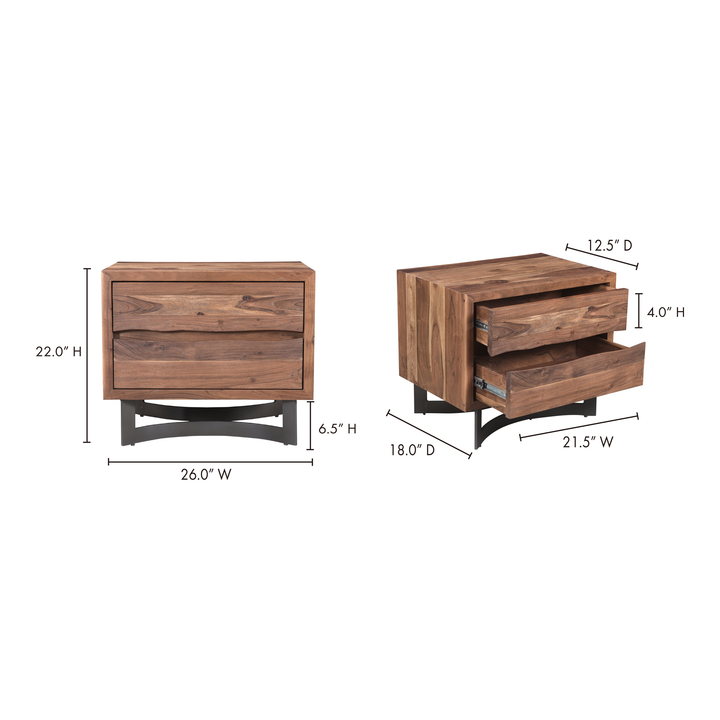 American Home Furniture | Moe's Home Collection - Bent Nightstand Smoked
