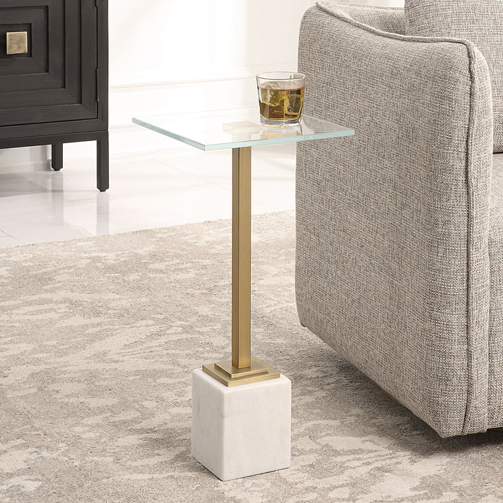 MILAN ACCENT TABLE, WHITE