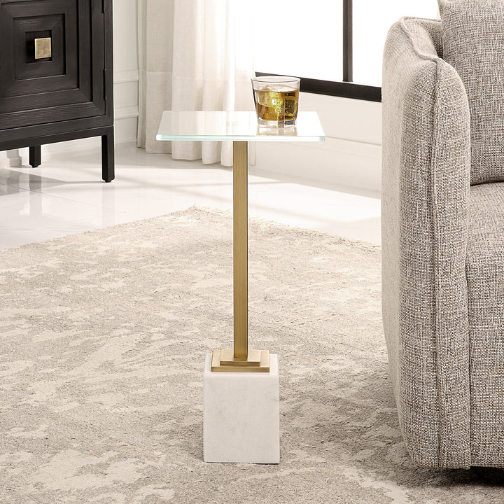 MILAN ACCENT TABLE, WHITE
