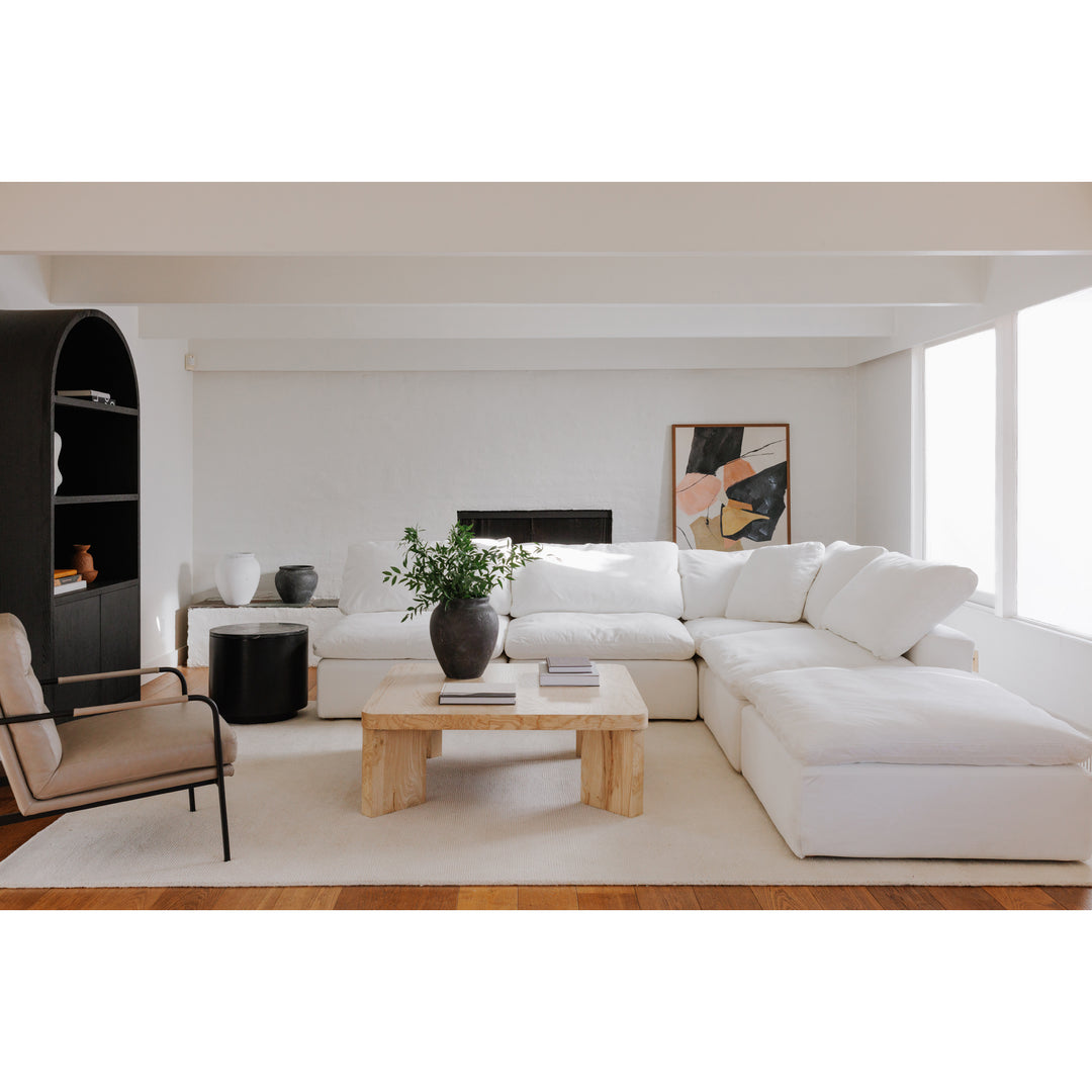 American Home Furniture | Moe's Home Collection - Terra Condo Ottoman Performance Fabric White