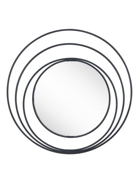 Zuo Modern Luna Black Round Mirror