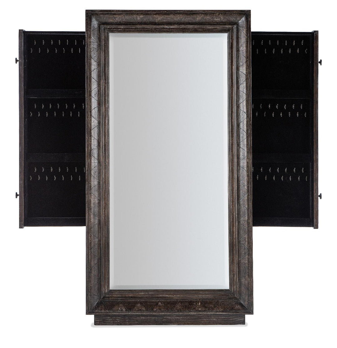 American Home Furniture | Hooker Furniture - Traditions Floor Mirror withhidden jewelry storage