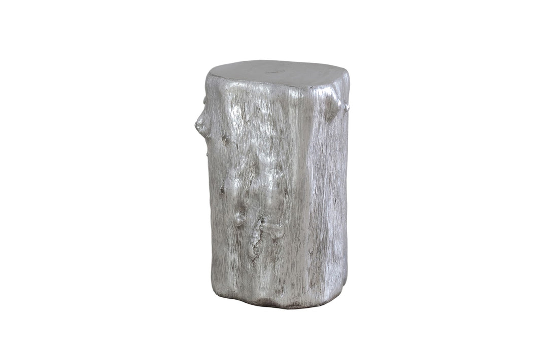 Log Stool, Silver Leaf, SM - Phillips Collection - AmericanHomeFurniture