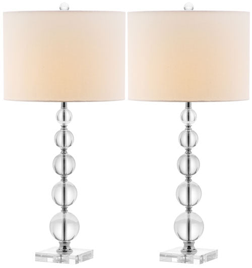 Buy Safavieh Liam 29 Inch H Stacked Crystal Ball Lamp Set Of 2