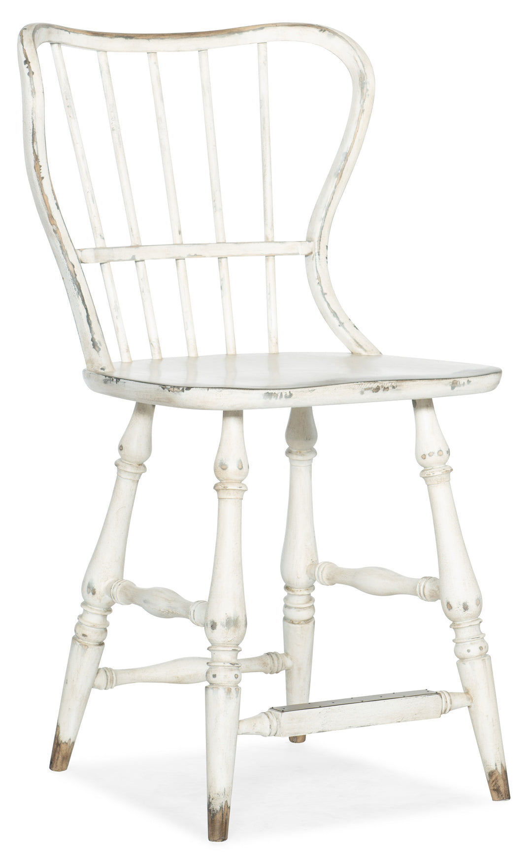 American Home Furniture | Hooker Furniture - Ciao Bella Spindle Back Counter Stool-White  - Set of 2