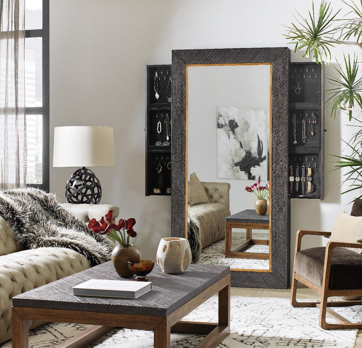 American Home Furniture | Hooker Furniture - Big Sky Floor Mirror withJewelry Storage