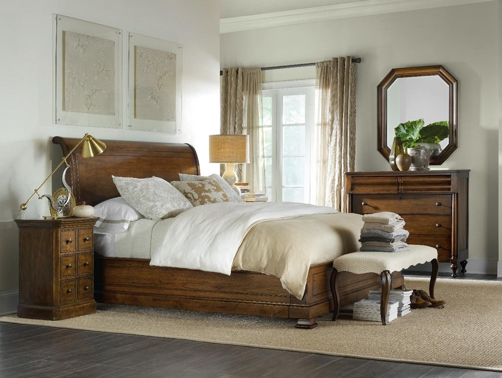 American Home Furniture | Hooker Furniture - Archivist Sleigh Bed with Low Footboard