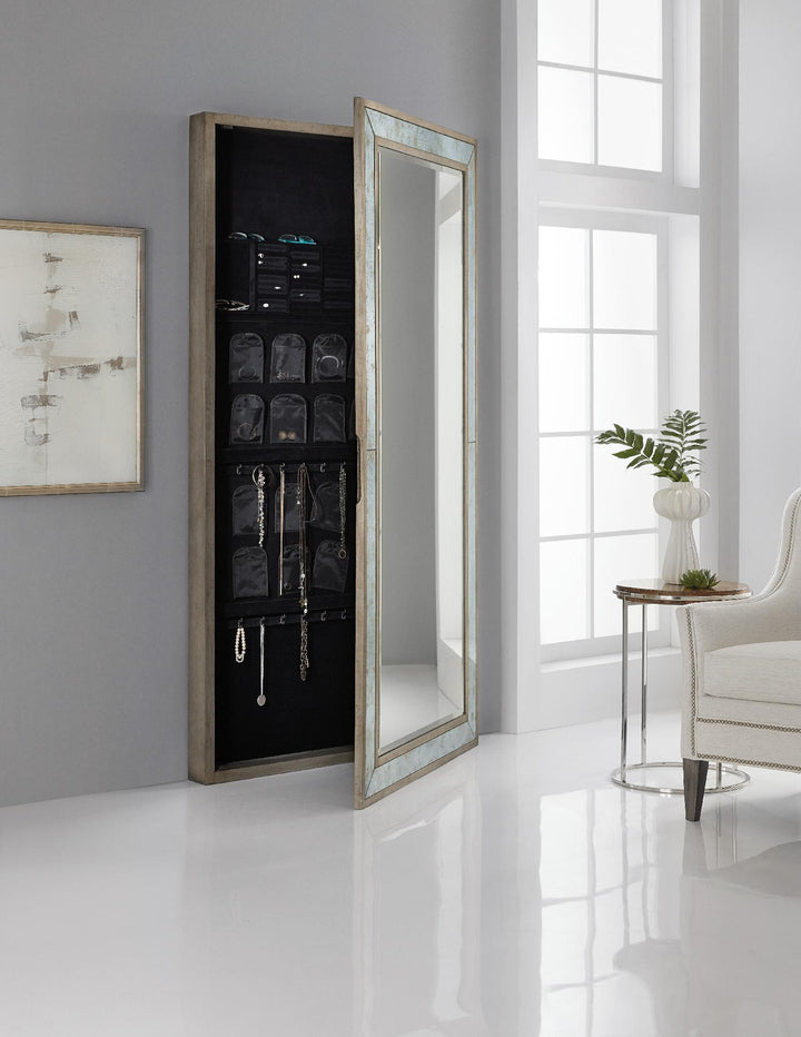 American Home Furniture | Hooker Furniture - Melange McAlister Floor Mirror with Jewelry Storage