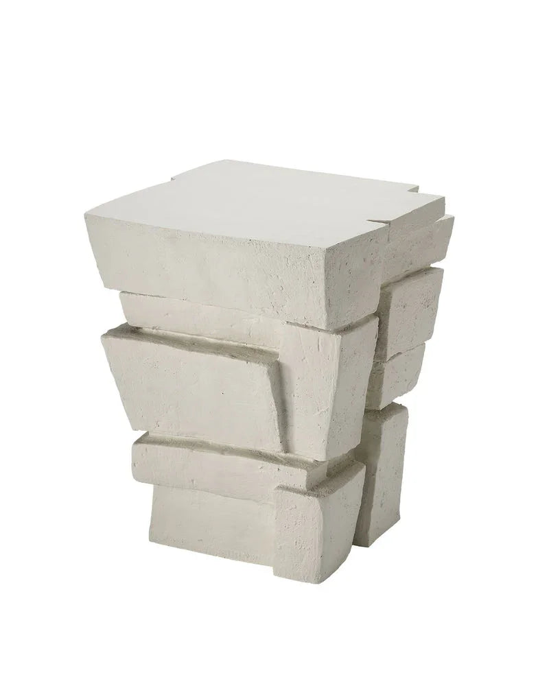 Brick Fiber Glass Indoor/Outdoor Side Table - AmericanHomeFurniture