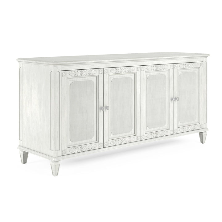 White Crepuscular Credenza - Jonathan Charles - AmericanHomeFurniture